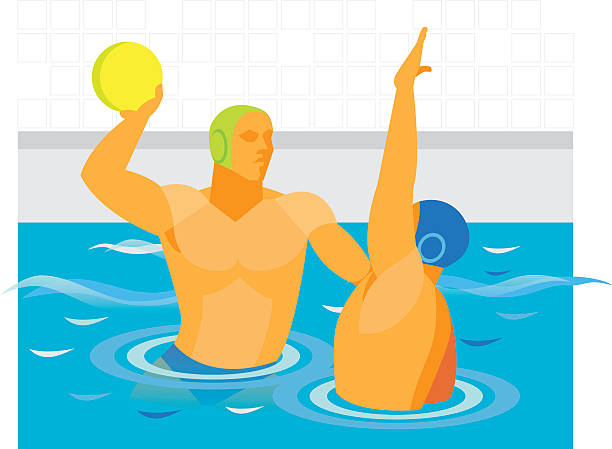 water polo. match water polo. match water polo cap stock illustrations