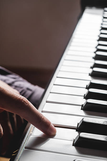 istock Close up of ine finger playing the right note 490019676