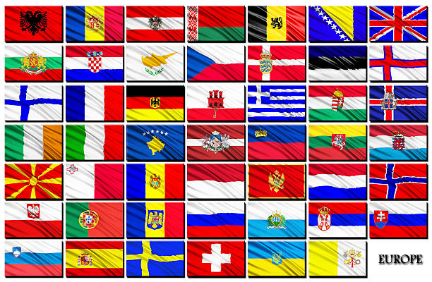 istock Flags of European countries 490020424
