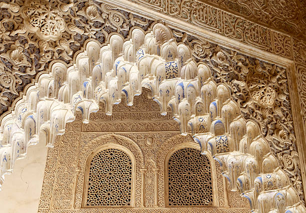 istock Arches in Islamic (Moorish)  style in Alhambra, Granada, Spain 490021312