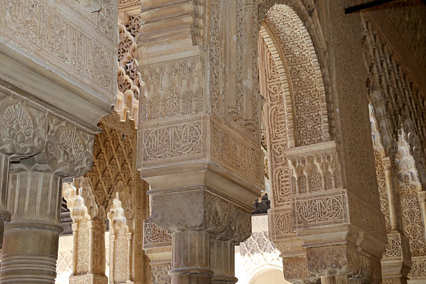 istock Arches in Islamic (Moorish)  style in Alhambra, Granada, Spain 490021454