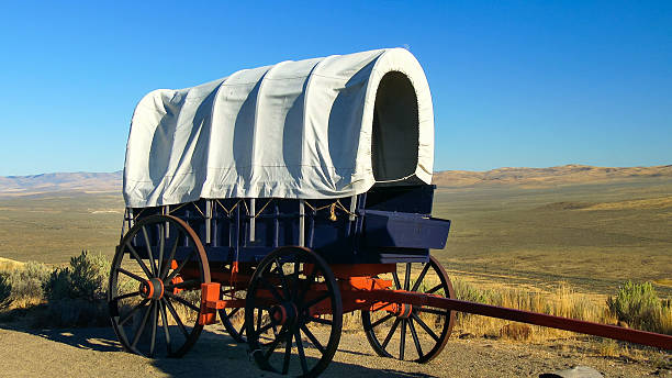 istock Pioneer Covered Wagon Along The Oregon Trail 490024706
