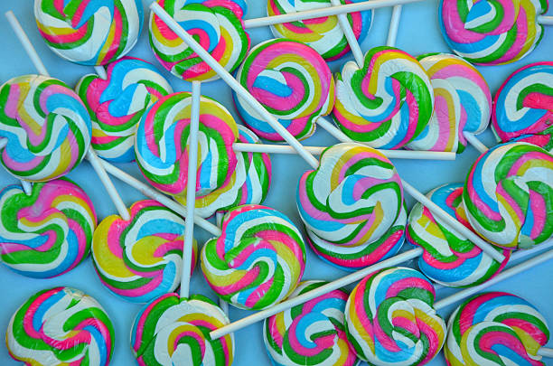 istock Colorful swirl lollipops 490025980
