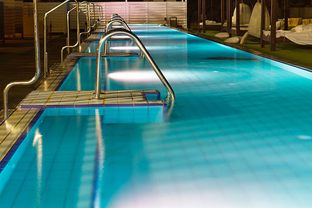 Hotel swimming pool . stock photo