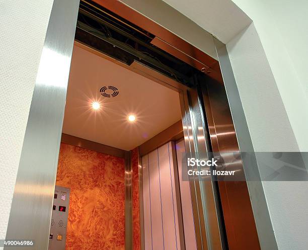 Passenger Elevator Cabin Stock Photo - Download Image Now - 2015, Control, Decoration