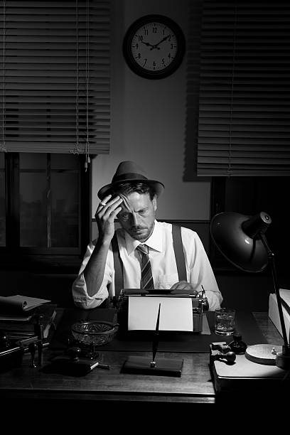 istock Reporter working late at night and smoking in his office 490049388