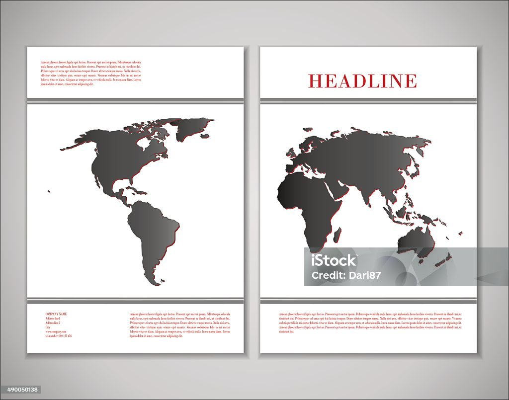 Sample Map Cover Cover Design With World Map Stock Illustration - Download Image Now ...
