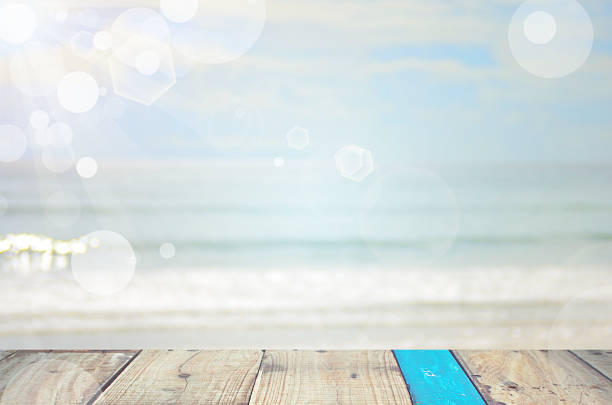 istock Blur tropical beach with sun light abstract background.Travel concept. 490051700