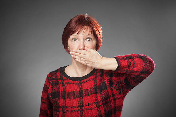 istock Red-haired woman, Portrait, not speaking 490055190