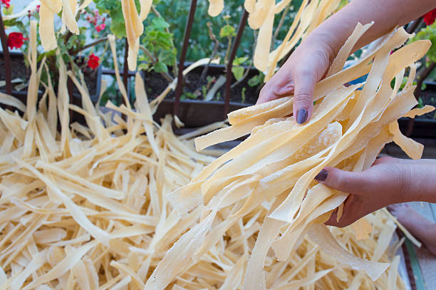 istock Homemade pasta in woman hands 490056926