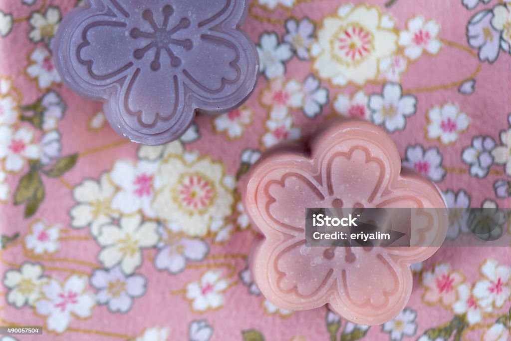 Sakura Custard Cake 2015 Stock Photo