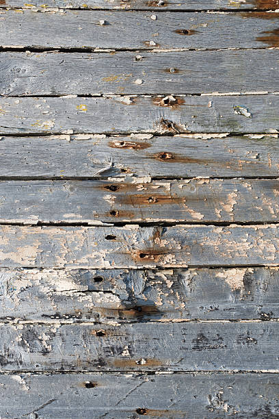 istock Texture from weathered planks of an old boat 490057888