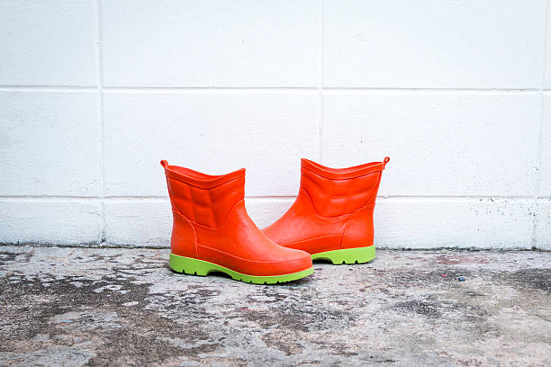 orange boot stock photo