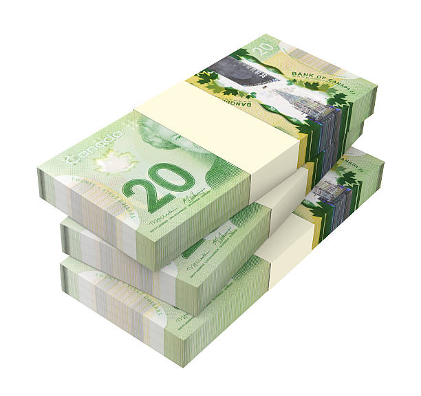 istock Canadian dollars money isolated on white background. 490065007