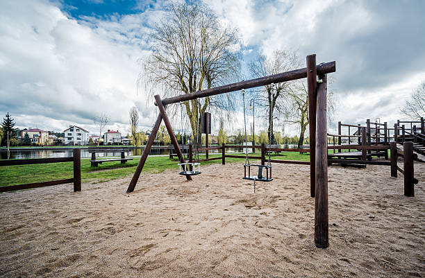 istock Swings on the playground 490065611