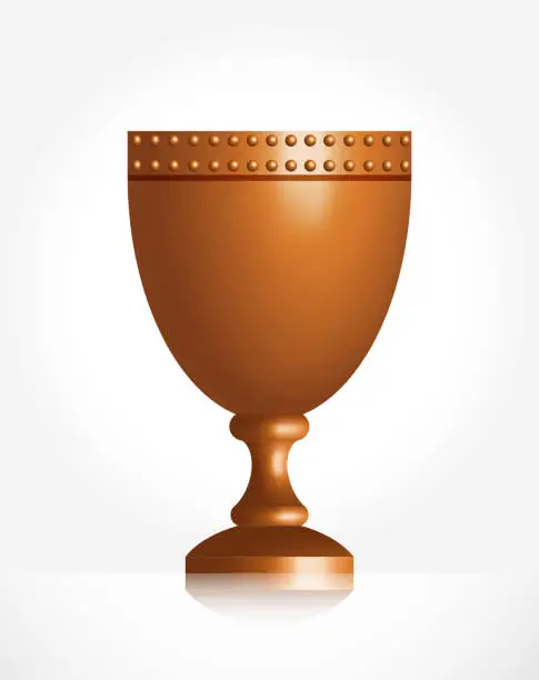 Vector illustration of Bronze Goblet Trophy