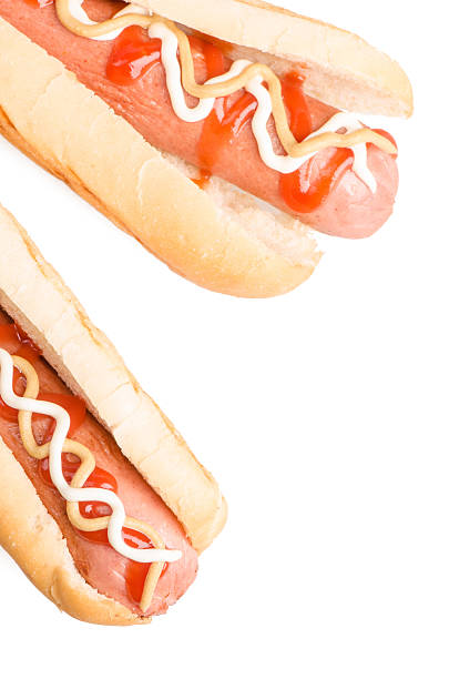 istock Hot dogs with mustard and ketchup 490067493