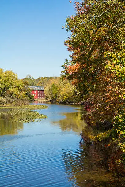 Photo of Autumn at the Delaware and Raritan Canal - Vertical