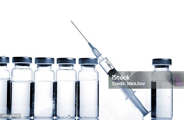 Vials And Syringe Stock Photo - Download Image Now - Botulinum Toxin Injection, Syringe, Hyaluronan