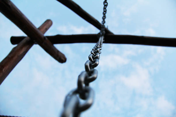 istock Chain - part of the swing 490073154