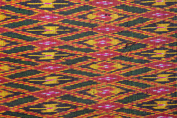 istock Colorful thai silk handcraft organic using natural dyes close up 490079698
