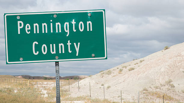 istock Pennington County South Dakota highway sign 490080798