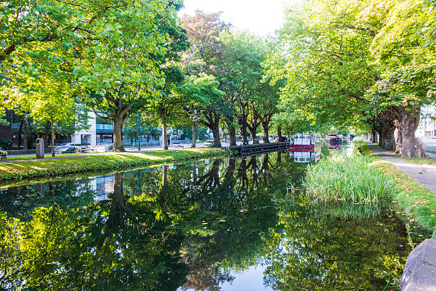 grand canal dublin, irlandia. - grand canal zdjęcia i obrazy z banku zdjęć