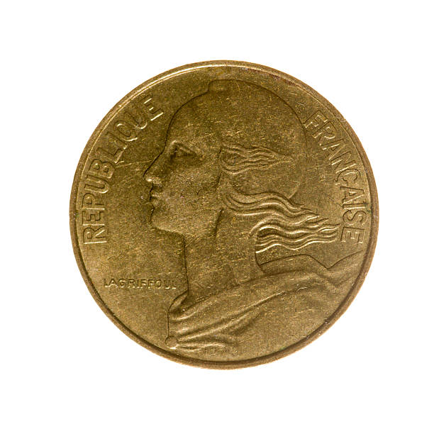 istock coin ten centimes France isolated on a white background. 490099342