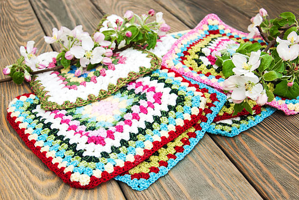 istock multicolored plaid squares of crocheted 490099426