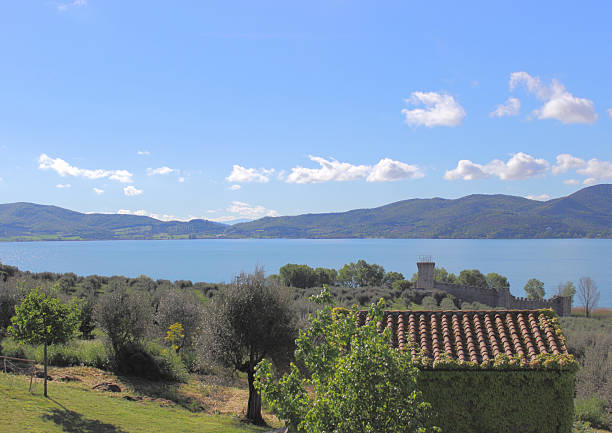 istock Lake with small house 490099948
