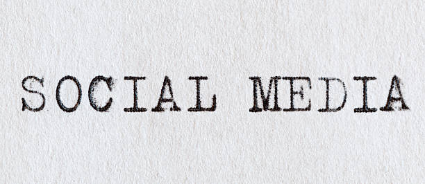 istock Social media written on white paper with old typewriter. 490100648