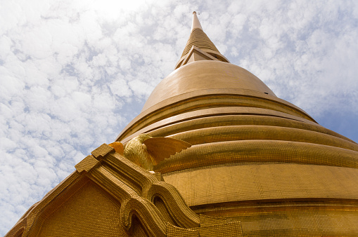 Stupa Tower of faith  in thai temple  Bangkok.