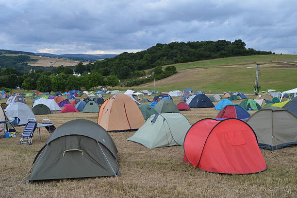 istock Festival campsite with sky 490104980