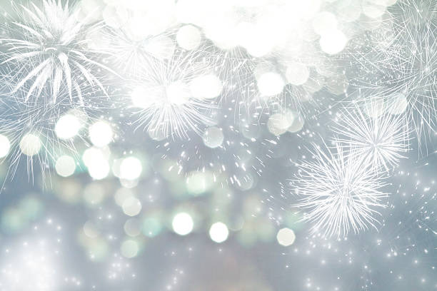 istock Abstract holiday background with fireworks and sparkling lights 490105796