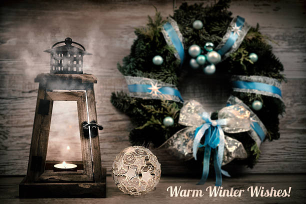 istock Winter greeting card with caption