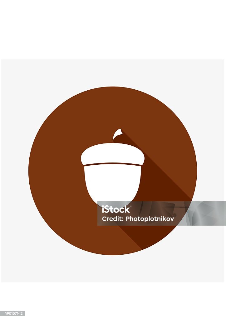 Vector Flat Icon of Acorn. Vector Flat Icon of Acorn Acorn stock vector