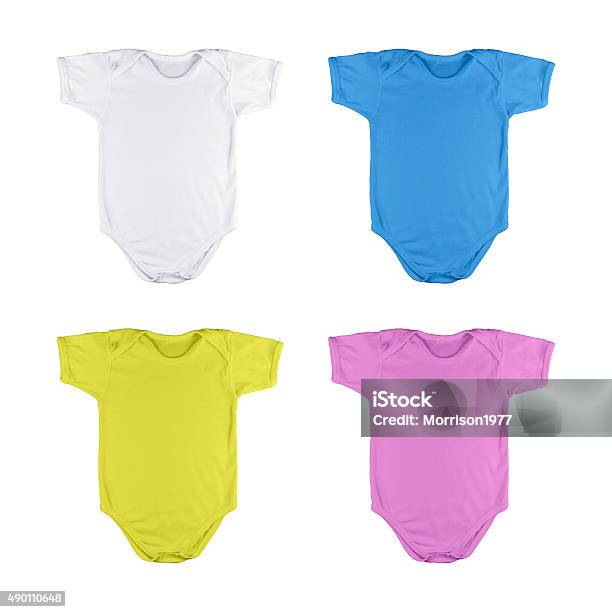 Baby Clothes Onesie Stock Photo - Download Image Now - Cut Out, Infant Bodysuit, Template