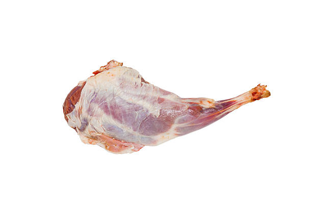 capra prosciutto crudo - lamb isolated meat animal bone foto e immagini stock