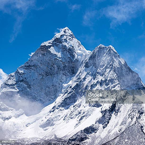 Mount Ama Dablam Himalaya Range Nepal Stock Photo - Download Image Now - Himalayas, Mountain Peak, Snow