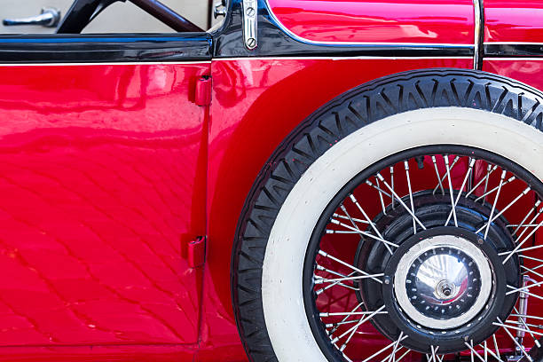 istock Detail of an oldtimer with spare wheel 490127672