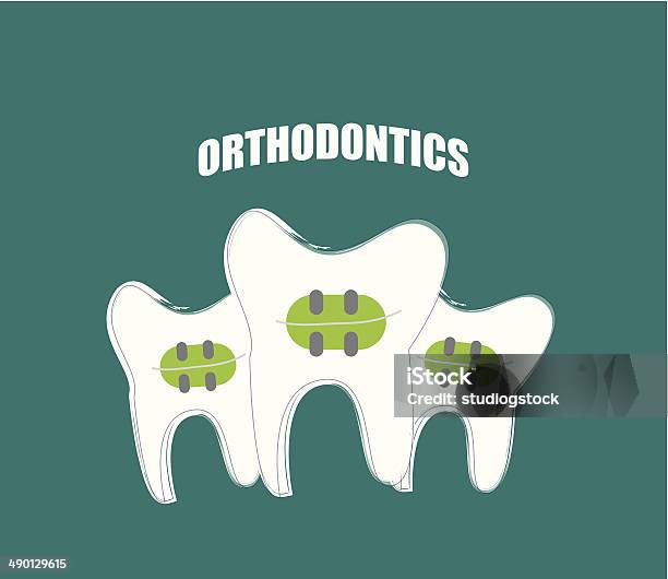 Стоматологическая Care — стоковая векторная графика и другие изображения на тему Machinery - Machinery, Белый, Брекеты