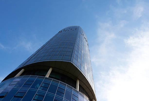 istock Skyscraper against a blue sky in Cologne, Germany 490129719