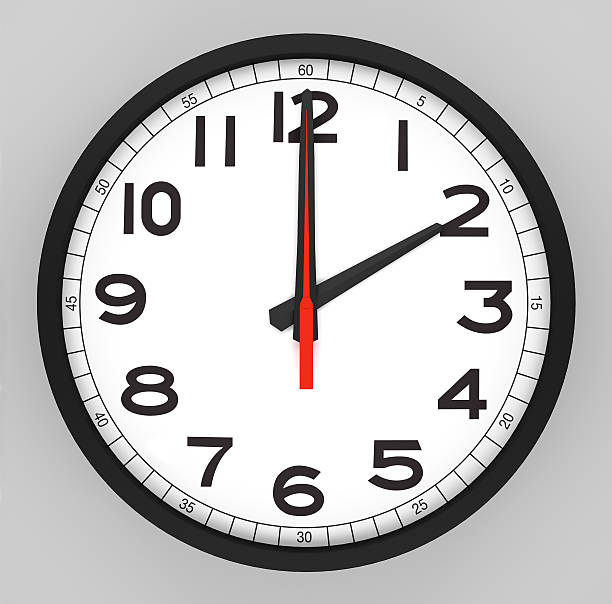 Clock Face 2 Oclock Stock Photo - Download Image Now - 2 O'Clock, Alarm  Clock, Black Color