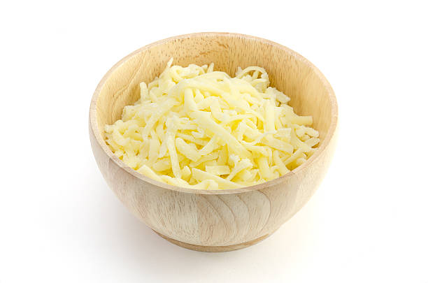 istock Grated cheese in a wooden bowl 490130570