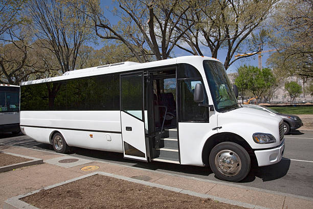 istock Parked Tour Bus with Open Door 490131220