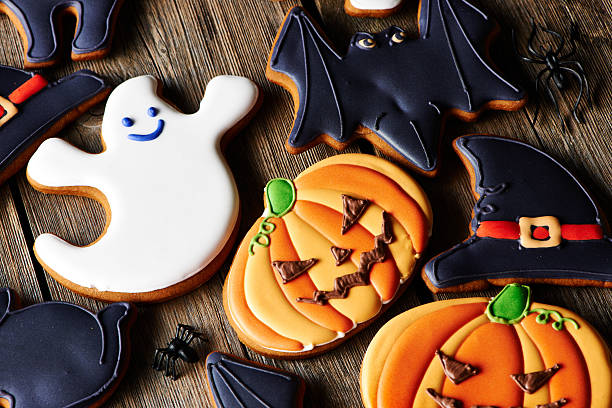 istock Halloween homemade gingerbread cookies 490131600