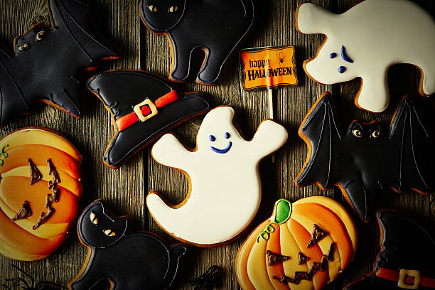 istock Halloween homemade gingerbread cookies 490131644