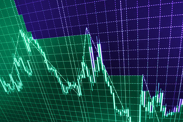 istock Stock market graph and bar chart price display 490131844