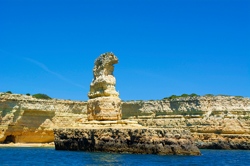 The Algarve, Portugal. A geological feature nicknamed the 