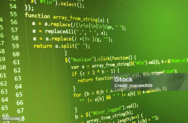 The Code Program Software Developer Programming Code On Computer Stock Photo - Download ...
